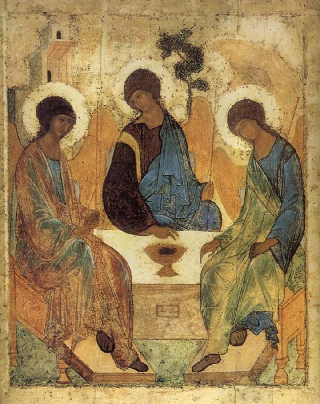 Andrei  Ivanov Old Testament trinity France oil painting art